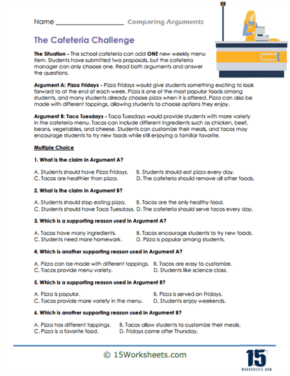 Claim Clash Worksheet