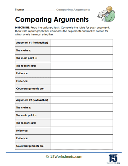 Reason Breakdown Worksheet