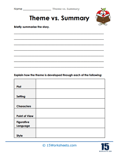 Theme Builders Worksheet