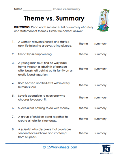 Theme Tracker Worksheet