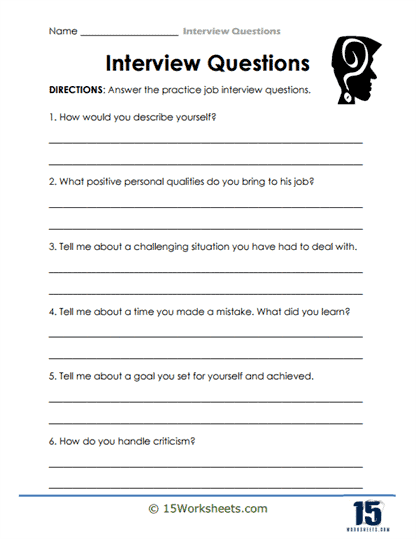 Professional Interview Practice Worksheet