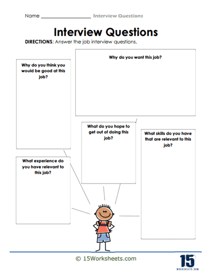 Job Interview Organizer Worksheet