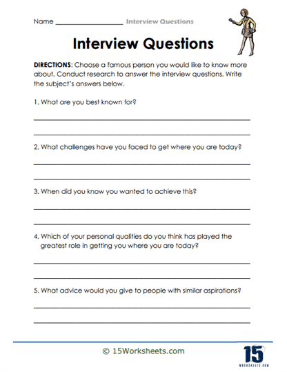 Famous Person Interview Worksheet