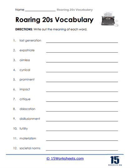 Literature and Society Worksheet