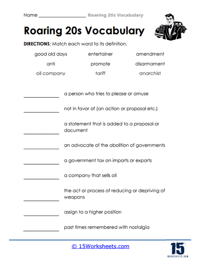 Word Match Worksheet