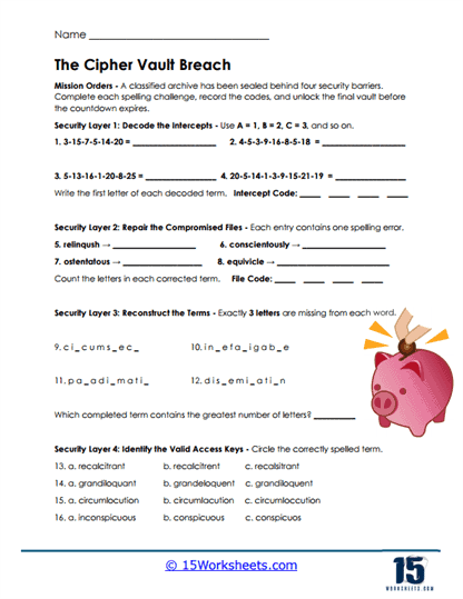 Cipher Breach Worksheet