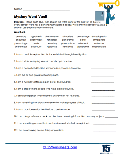 Meaning Vault Worksheet