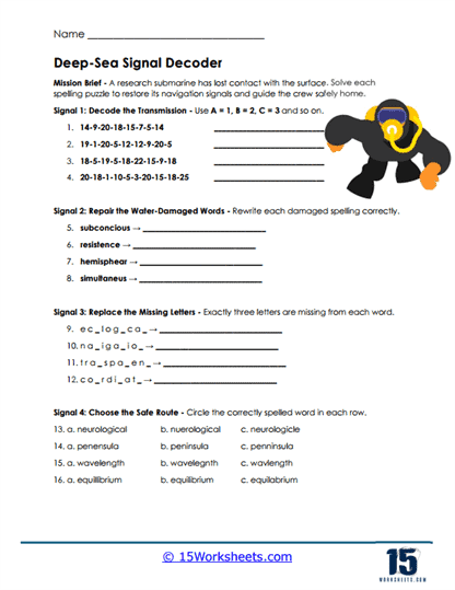 8th Grade Spelling Words Worksheets