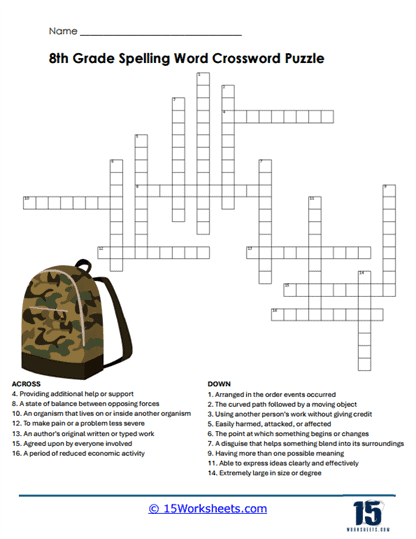 Meaning Crossing Worksheet