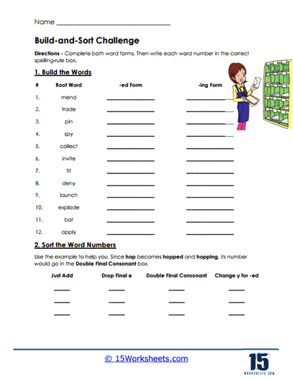 Build Sort Worksheet