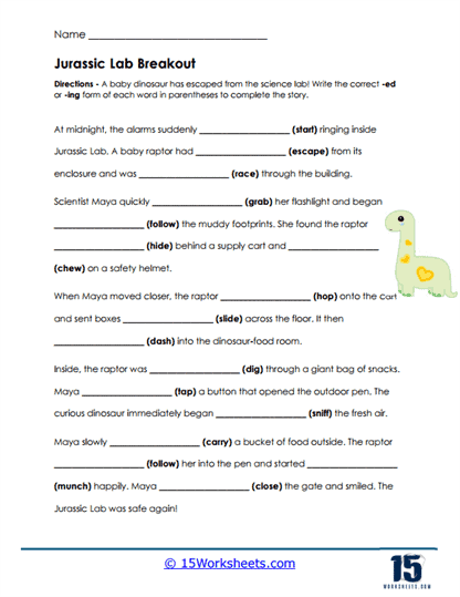 Raptor Escape Worksheet