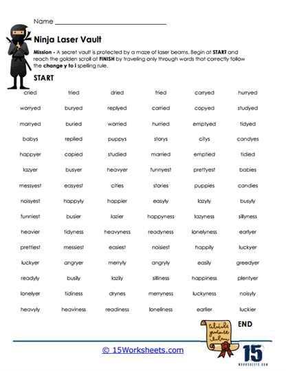 Ninja Trail Worksheet