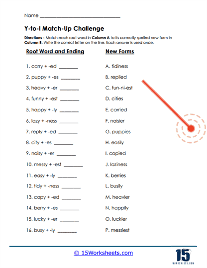 Ending Match Worksheet