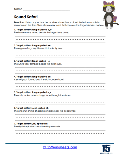 Sound Safari Worksheet