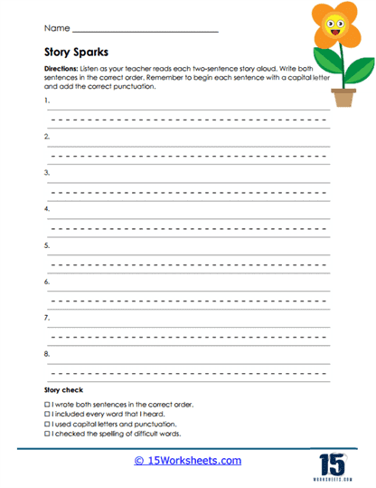 Story Sparks Worksheet