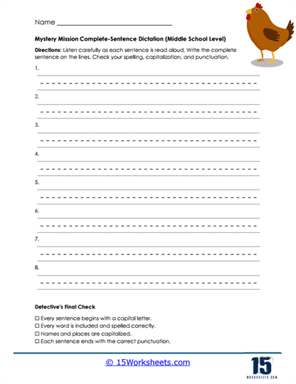 Mystery Notes Worksheet