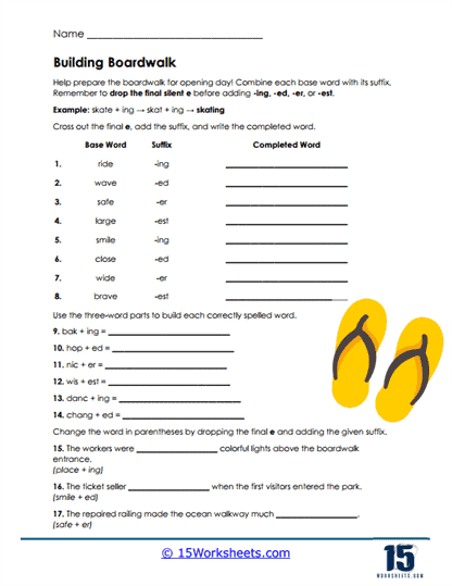 Boardwalk Builder Worksheet
