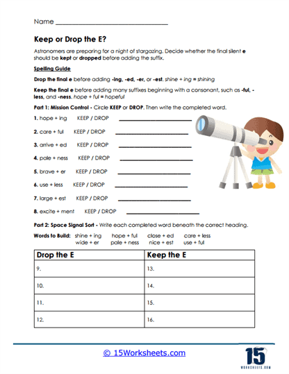 Stargazing Sort Worksheet