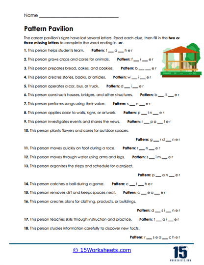Pattern Pavilion Worksheet